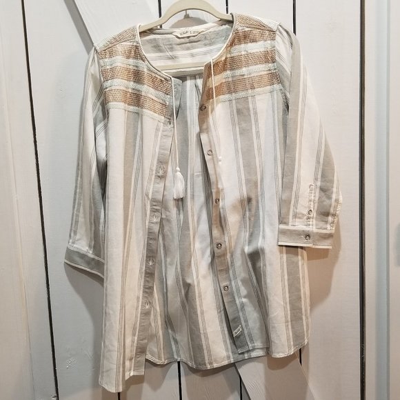 Woolrich striped boho tunic medium - Picture 1 of 6